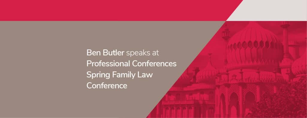 Ben Butler speaks at Professional Conferences Spring Family Law ...